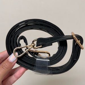 Faux leather black replacement bag strap